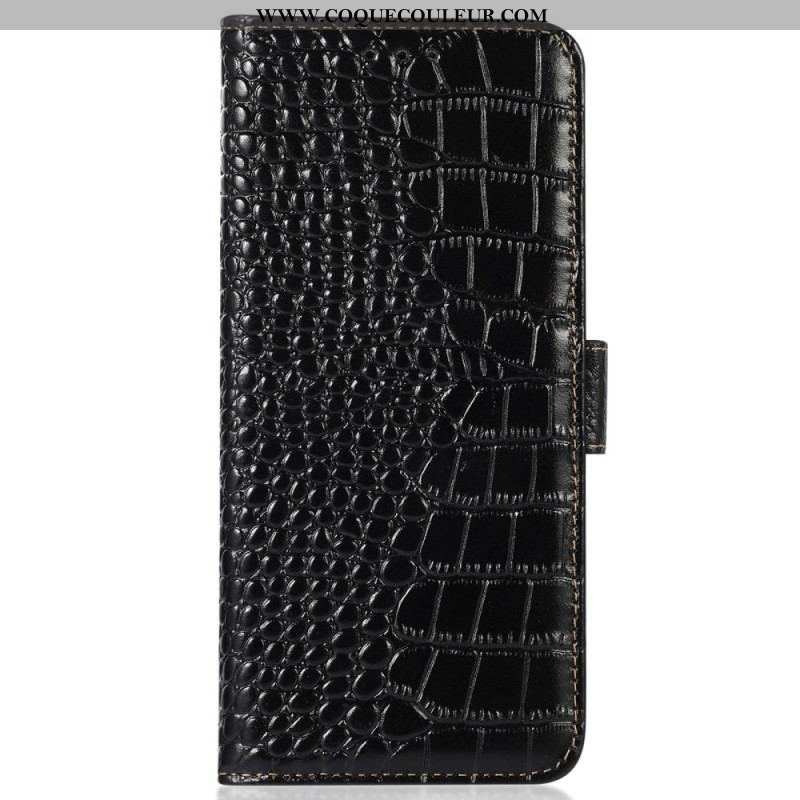 Housse Xiaomi Redmi Note 12 Pro Plus Style Crocodile RFID