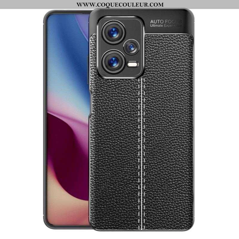 Coque Xiaomi Redmi Note 12 Pro Plus Effet Cuir Litchi Double Line