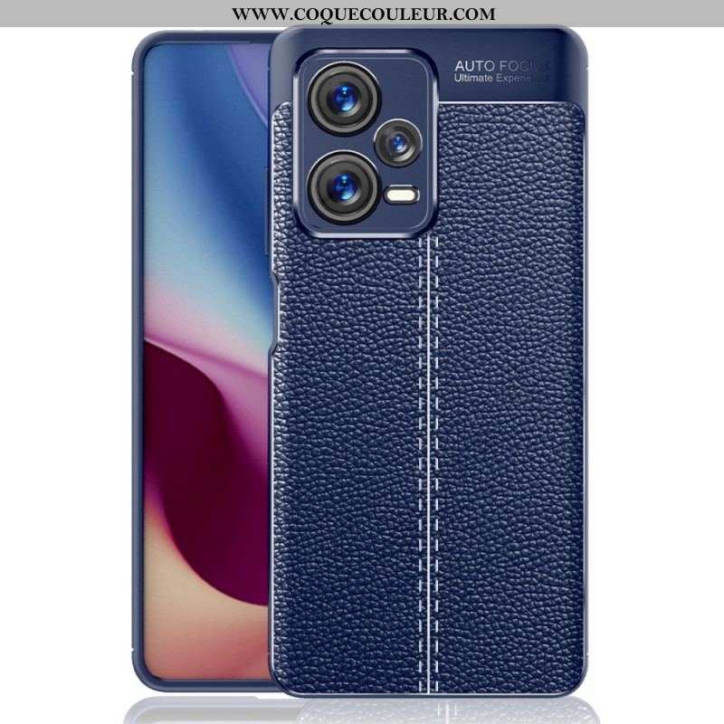 Coque Xiaomi Redmi Note 12 Pro Plus Effet Cuir Litchi Double Line