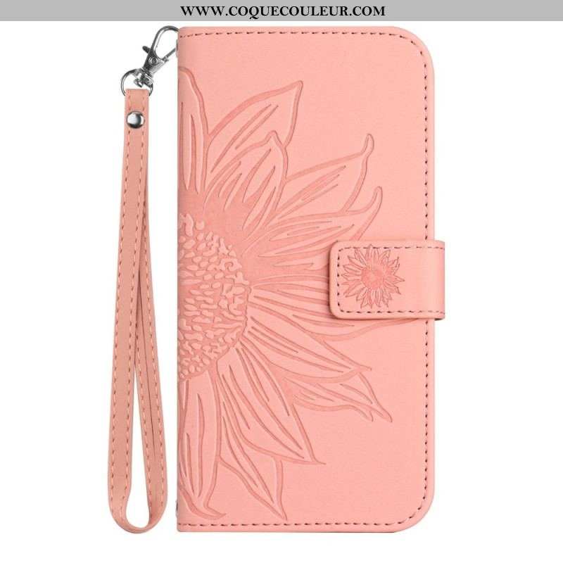 Housse Xiaomi Redmi Note 12 Pro Plus Fleur avec Lanière