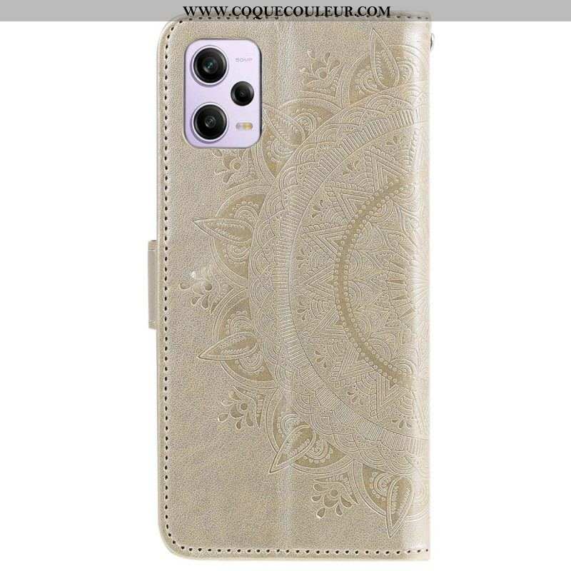 Housse Xiaomi Redmi Note 12 Pro/Poco X5 Pro 5G Mandala Soleil avec Lanière