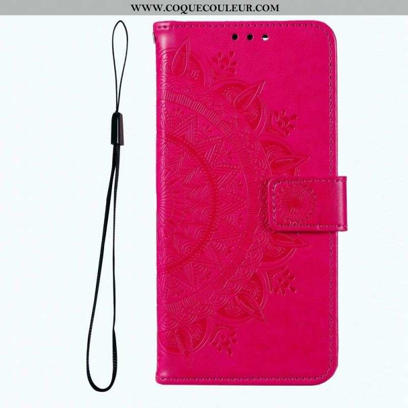 Housse Xiaomi Redmi Note 12 Pro/Poco X5 Pro 5G Mandala Soleil avec Lanière