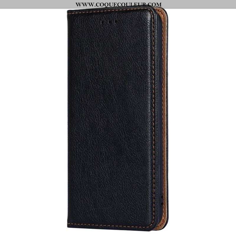 Flip Cover Xiaomi Redmi Note 12 Pro/Poco X5 Pro 5G Simili Cuir Coutures