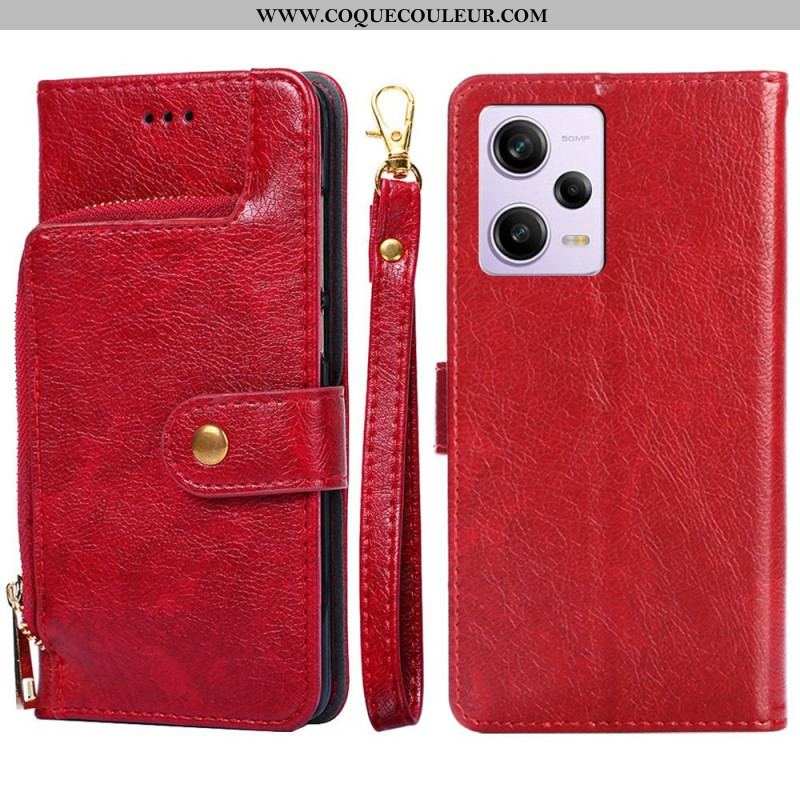 Housse Xiaomi Redmi Note 12 Pro/Poco X5 Pro 5G Porte-Monnaie Zippé