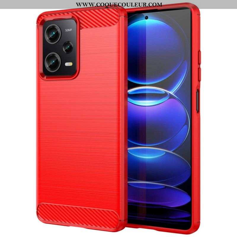 Coque Xiaomi Redmi Note 12 Pro/Poco X5 Pro 5G Fibre Carbone Brossée