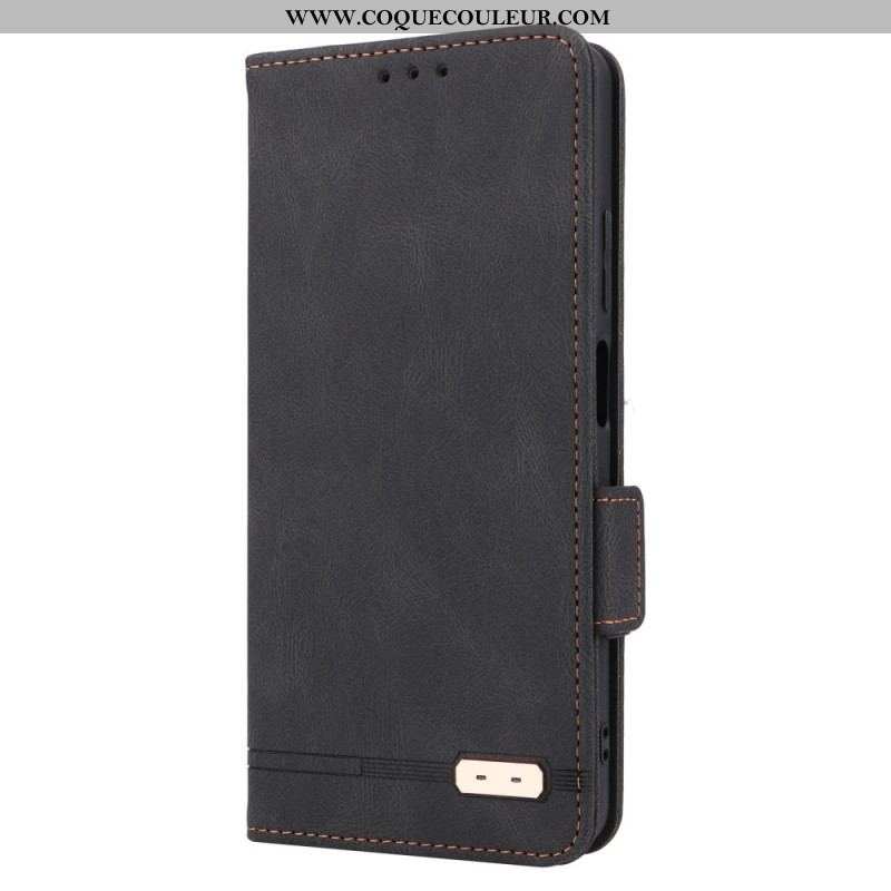 Flip Cover Xiaomi Redmi Note 12 Pro/Poco X5 Pro 5G Effet Cuir Stylé