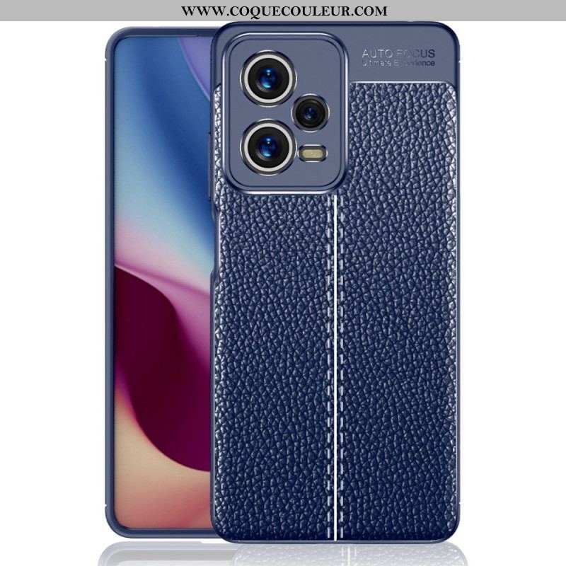 Coque Xiaomi Redmi Note 12 Pro Effet Cuir Litchi Double Line