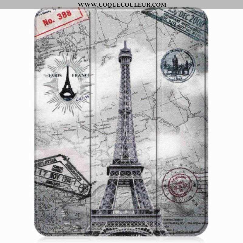 Smart Case iPad 10.9'' (2022) Porte-Stylet Tour Eiffel