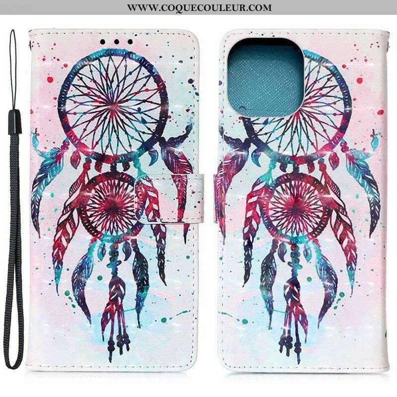 Housse iPhone 13 Mini Attrape Rêves Aquarelle