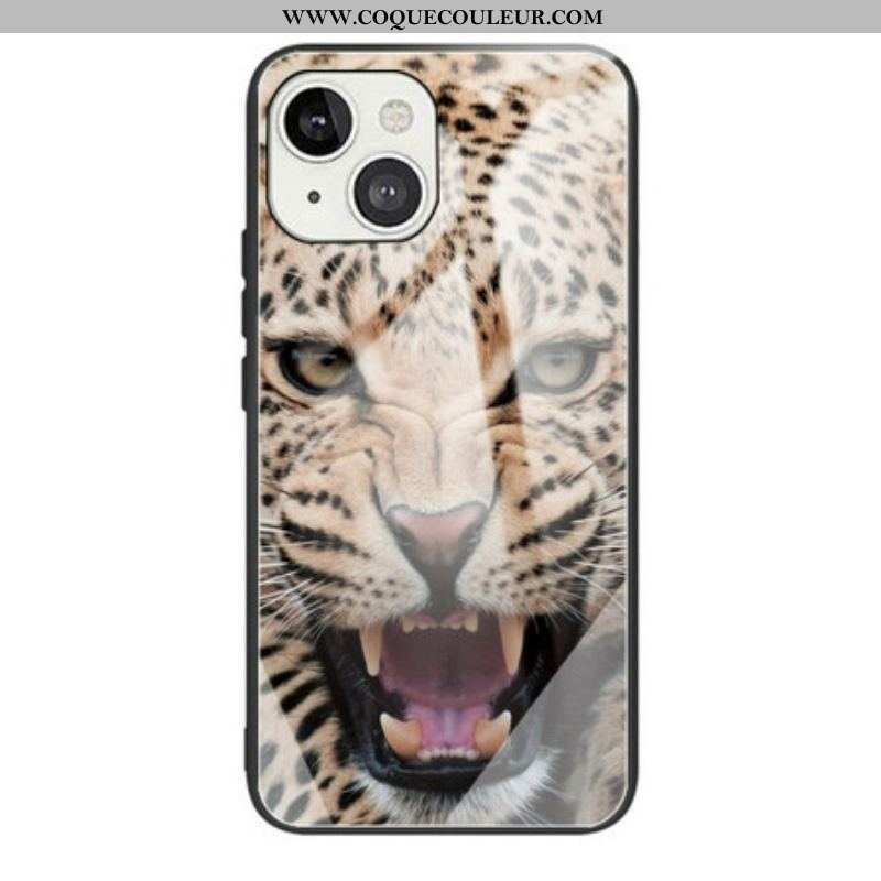 Coque iPhone 13 Mini Verre Trempé Léopard