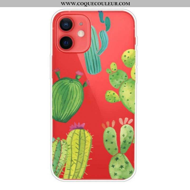 Coque iPhone 13 Mini Cactus Aquarelle