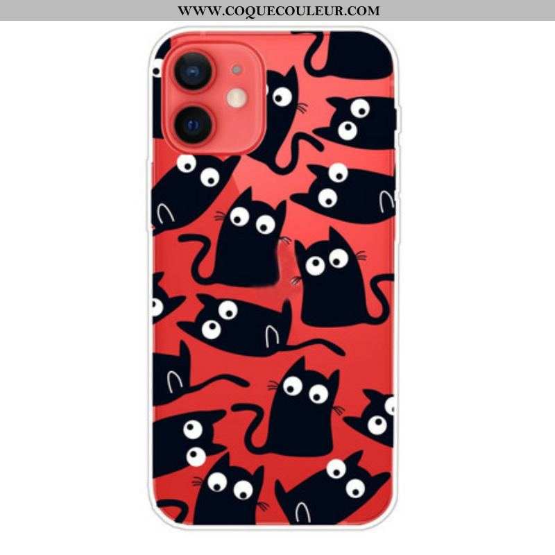 Coque iPhone 13 Mini Souris Noires