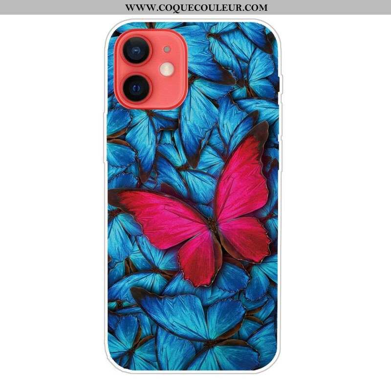 Coque iPhone 13 Mini Flexible Papillons