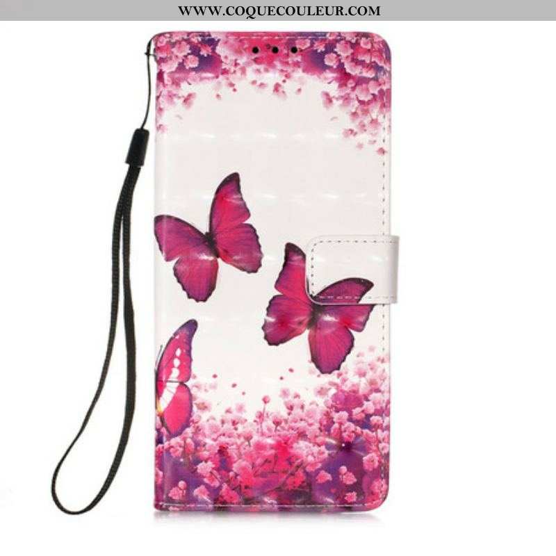 Housse iPhone 13 Mini Papillons Rouges