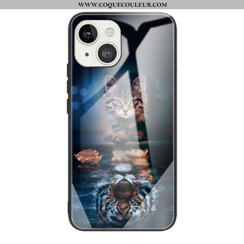 Coque iPhone 13 Mini Verre Trempé Mon Tigre