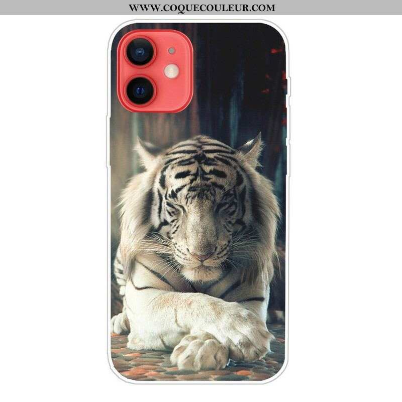 Coque iPhone 13 Mini Flexible Tigre