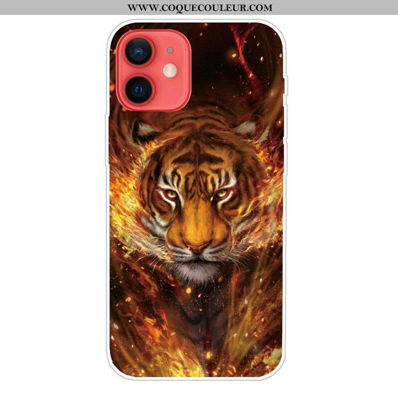 Coque iPhone 13 Mini Flexible Tigre