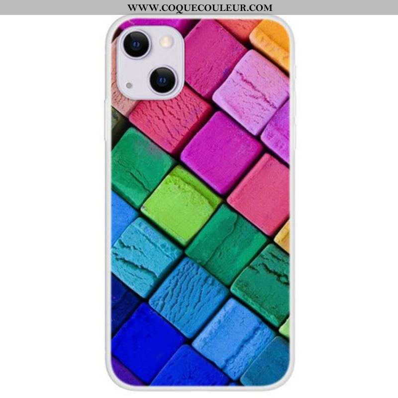 Coque iPhone 13 Mini Cubes Colorés