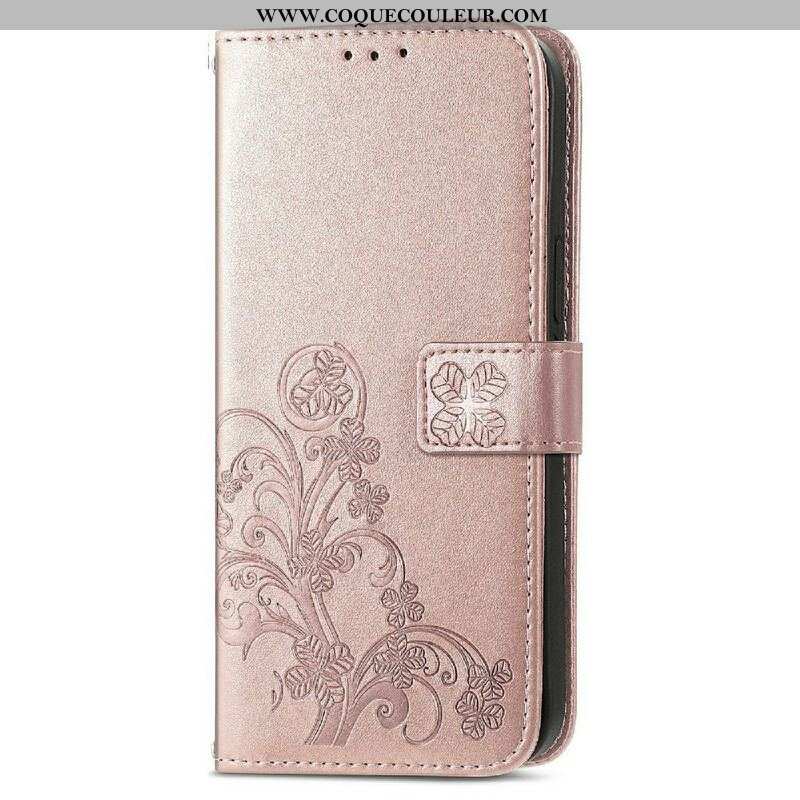 Housse iPhone 13 Mini Papillons et Fleurs à Lanière