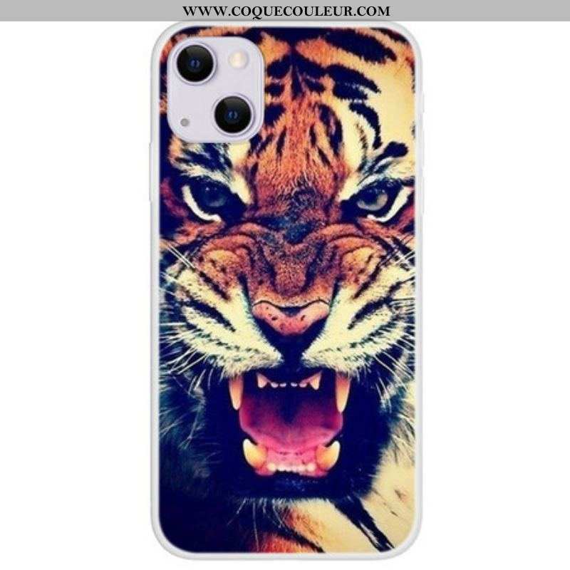 Coque iPhone 13 Mini Tigre de Face