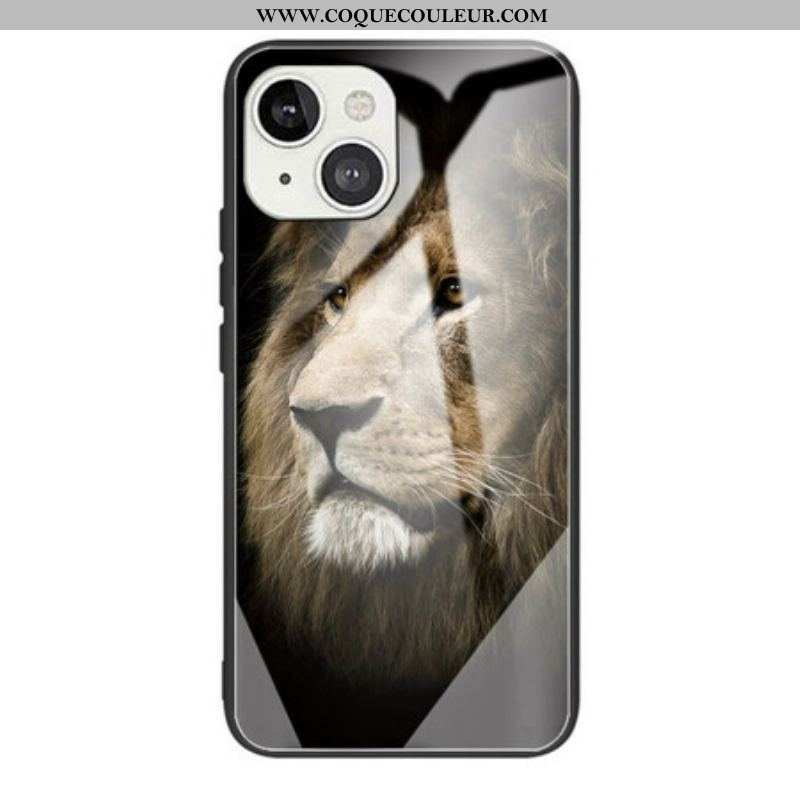 Coque iPhone 13 Mini Verre Trempé Tête de Lion