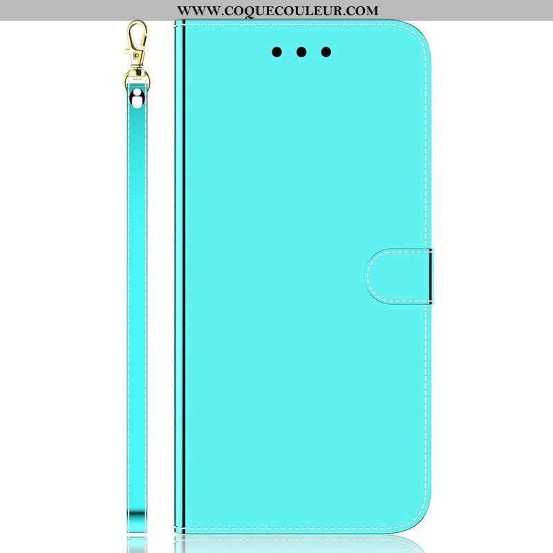 Housse iPhone 13 Mini Simili Cuir Couverture Miroir