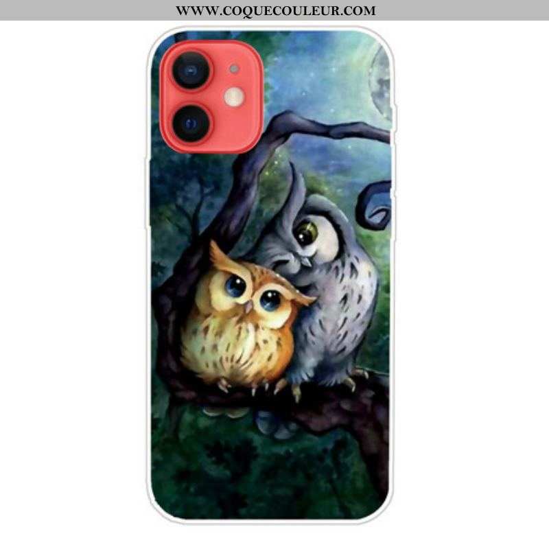 Coque iPhone 13 Mini Peinture Hiboux