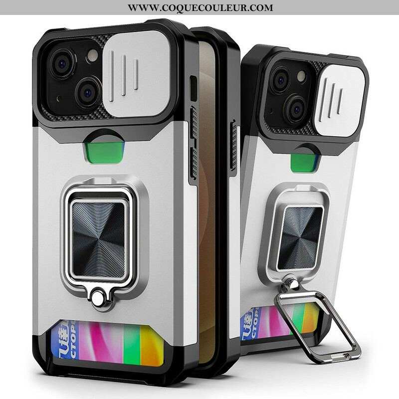 Coque iPhone 13 Mini Multi-Fonctionnelle Protège-Lentilles