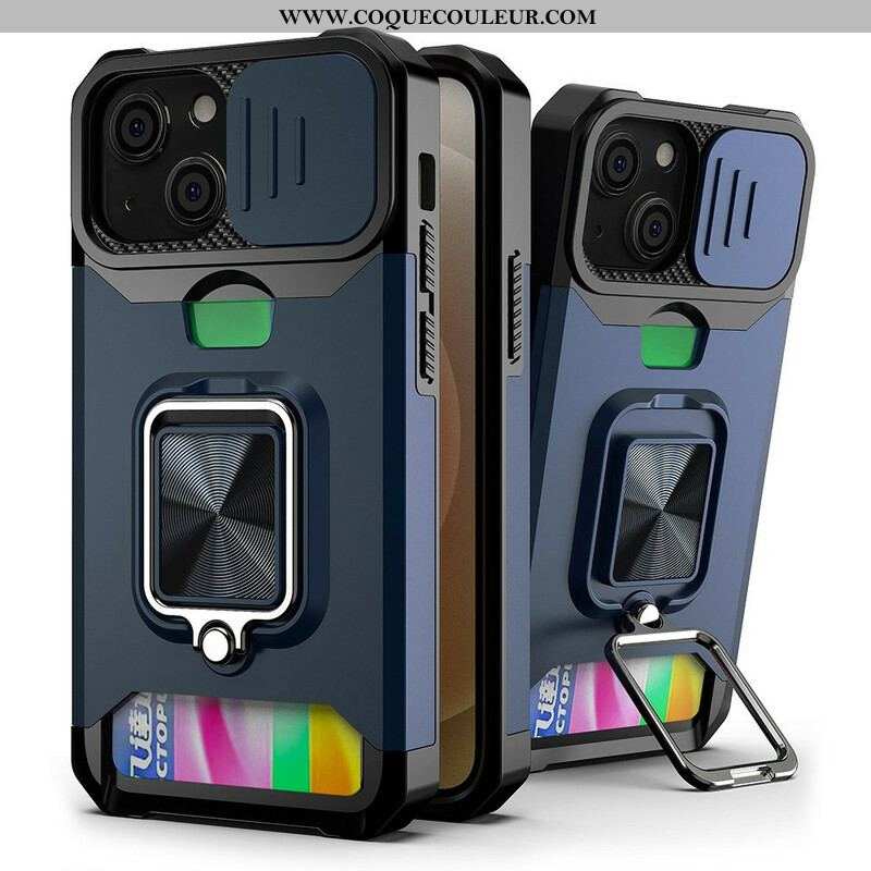 Coque iPhone 13 Mini Multi-Fonctionnelle Protège-Lentilles