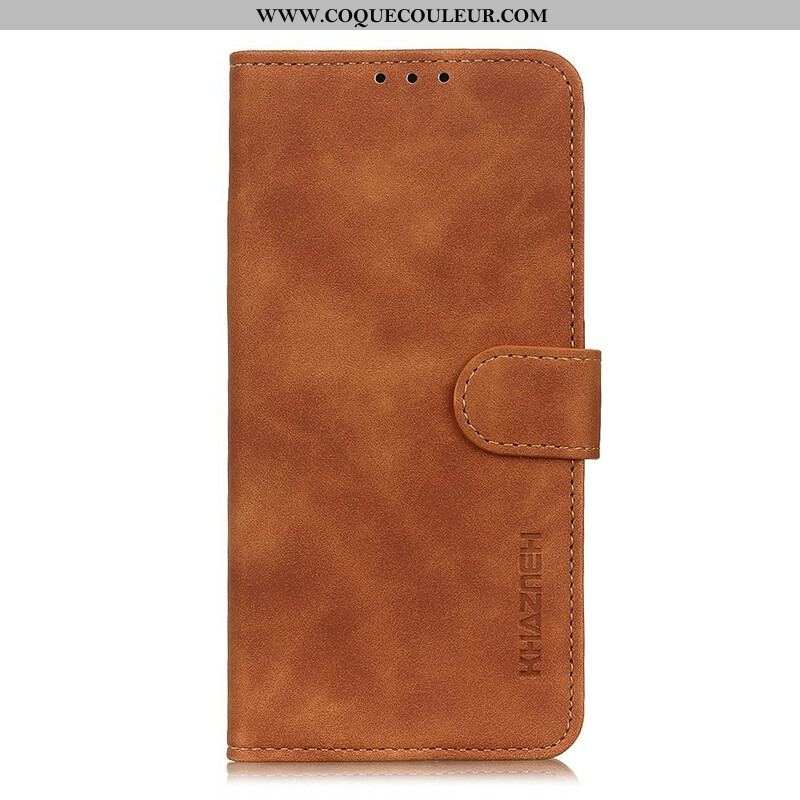 Housse iPhone 13 Mini Effet Cuir Vintage KHAZNEH