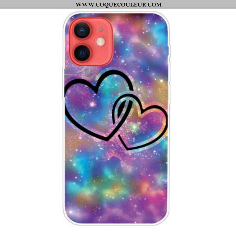 Coque iPhone 13 Mini Coeurs Enchaînés