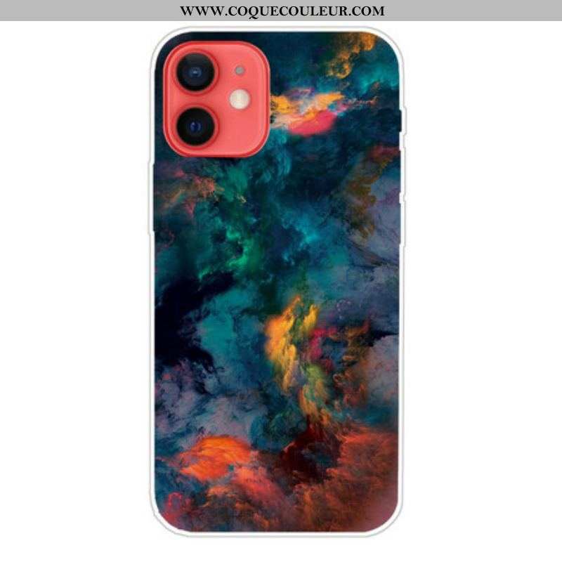 Coque iPhone 13 Mini Nuages Colorés