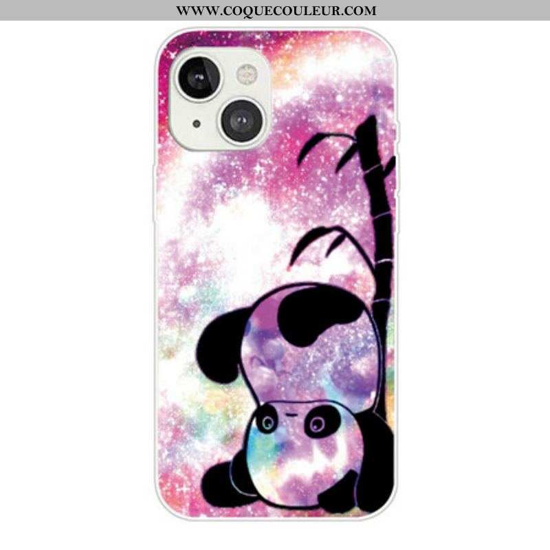 Coque iPhone 13 Mini Panda et Bambou