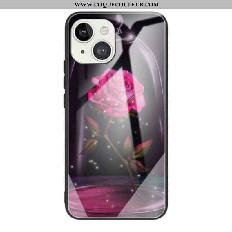 Coque iPhone 13 Mini Verre Trempé Rose Magique