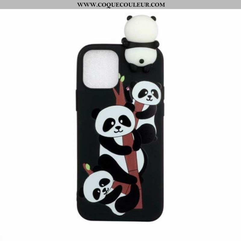 Coque iPhone 13 Pro Max 3D Pandas Sur Le Bambou