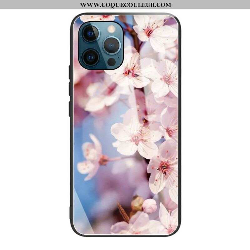 Coque iPhone 13 Pro Max Verre Trempé Fleurs Réalistes