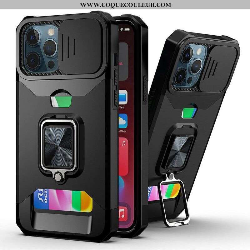 Coque iPhone 13 Pro Max Multi-Fonctionnelle Protège-Lentilles