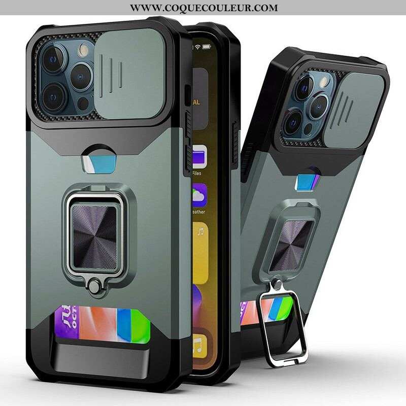 Coque iPhone 13 Pro Max Multi-Fonctionnelle Protège-Lentilles