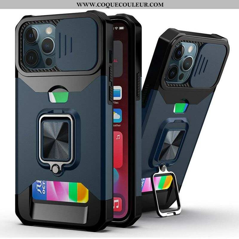 Coque iPhone 13 Pro Max Multi-Fonctionnelle Protège-Lentilles