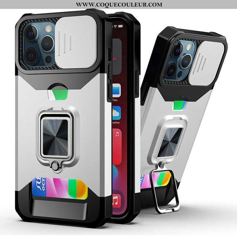 Coque iPhone 13 Pro Max Multi-Fonctionnelle Protège-Lentilles