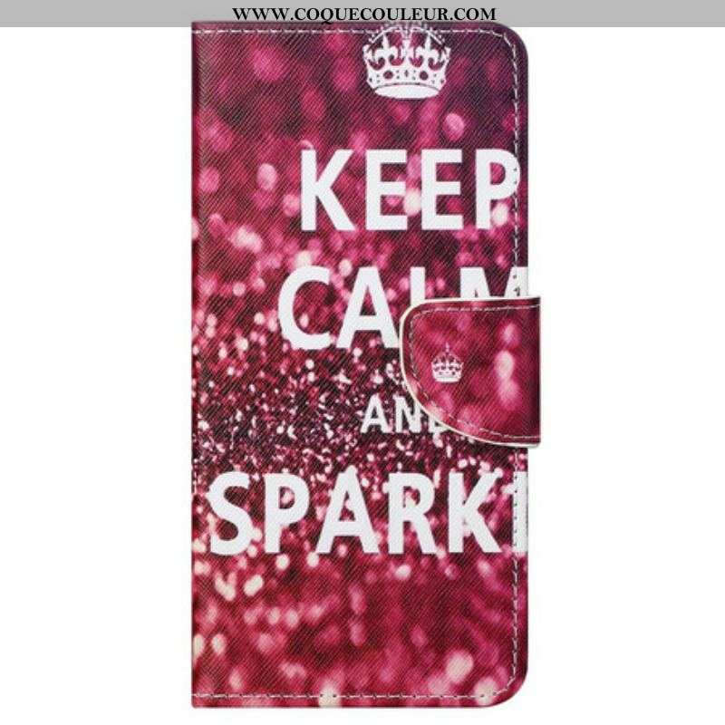 Housse iPhone 13 Pro Max Keep Calm and Sparkle