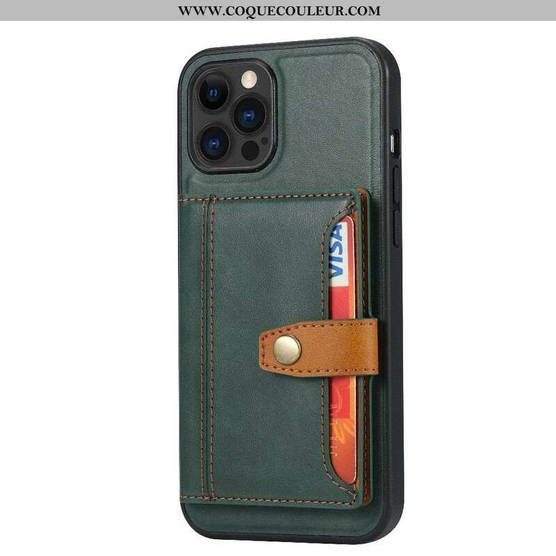 Coque iPhone 13 Pro Max Porte Cartes Support Sangle