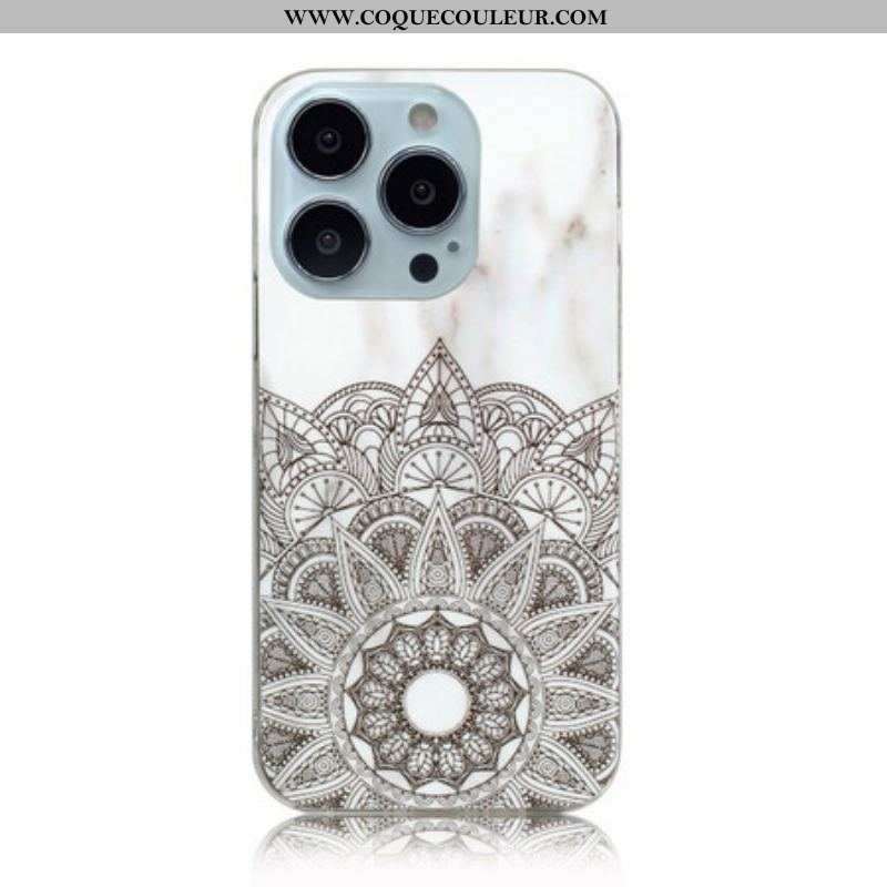 Coque iPhone 13 Pro Max Mandala Marbré