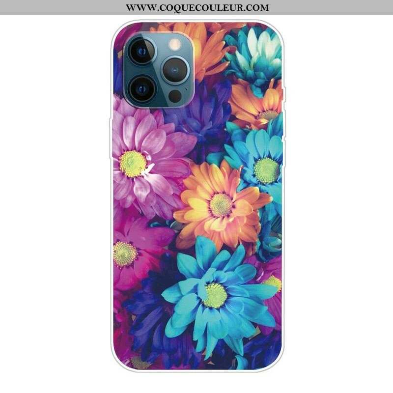 Coque iPhone 13 Pro Max Flexible Fleurs