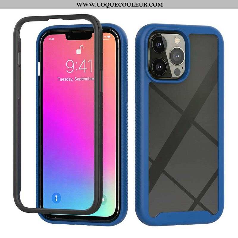 Coque iPhone 13 Pro Max Conception Hybride Rebords Silicone