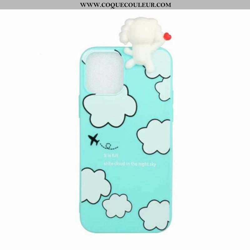 Coque iPhone 13 Pro Max Chien dans les Nuages 3D