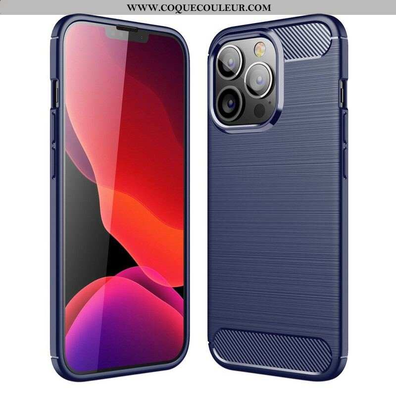 Coque iPhone 13 Pro Fibre Carbone Brossée