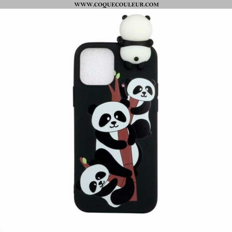 Coque iPhone 13 Pro 3D Pandas Sur Le Bambou