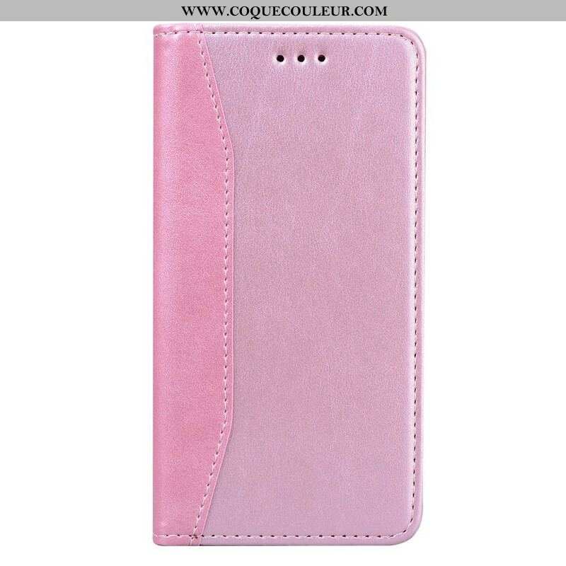 Flip Cover iPhone 13 Pro Effet Cuir Business Bicolore