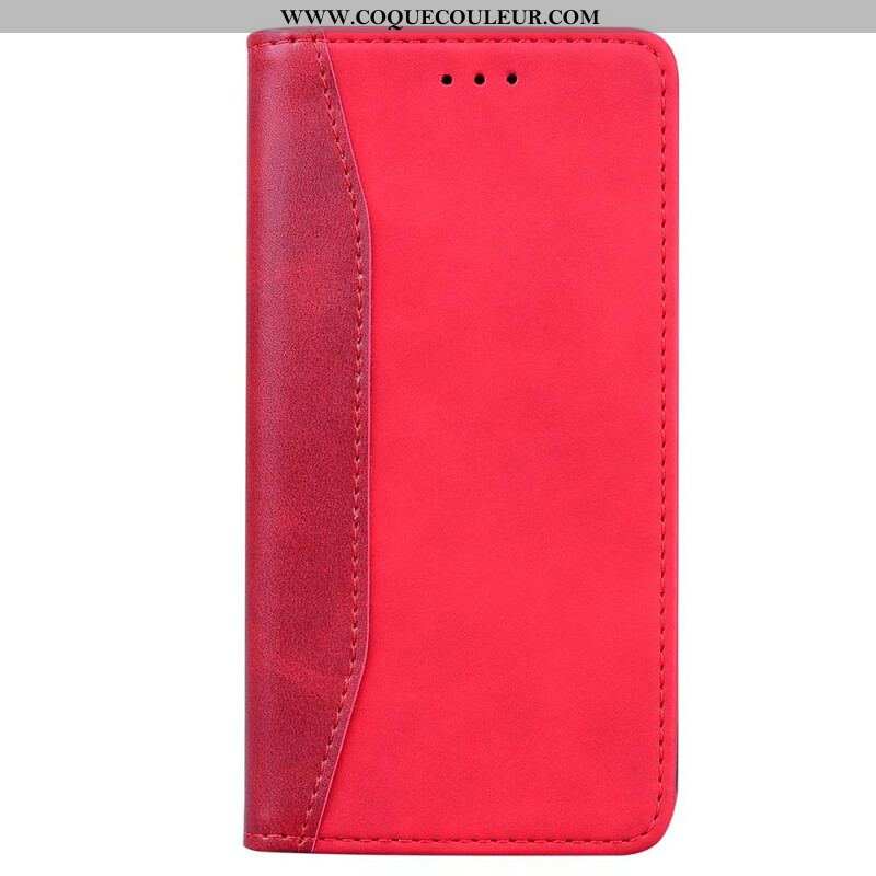 Flip Cover iPhone 13 Pro Effet Cuir Business Bicolore